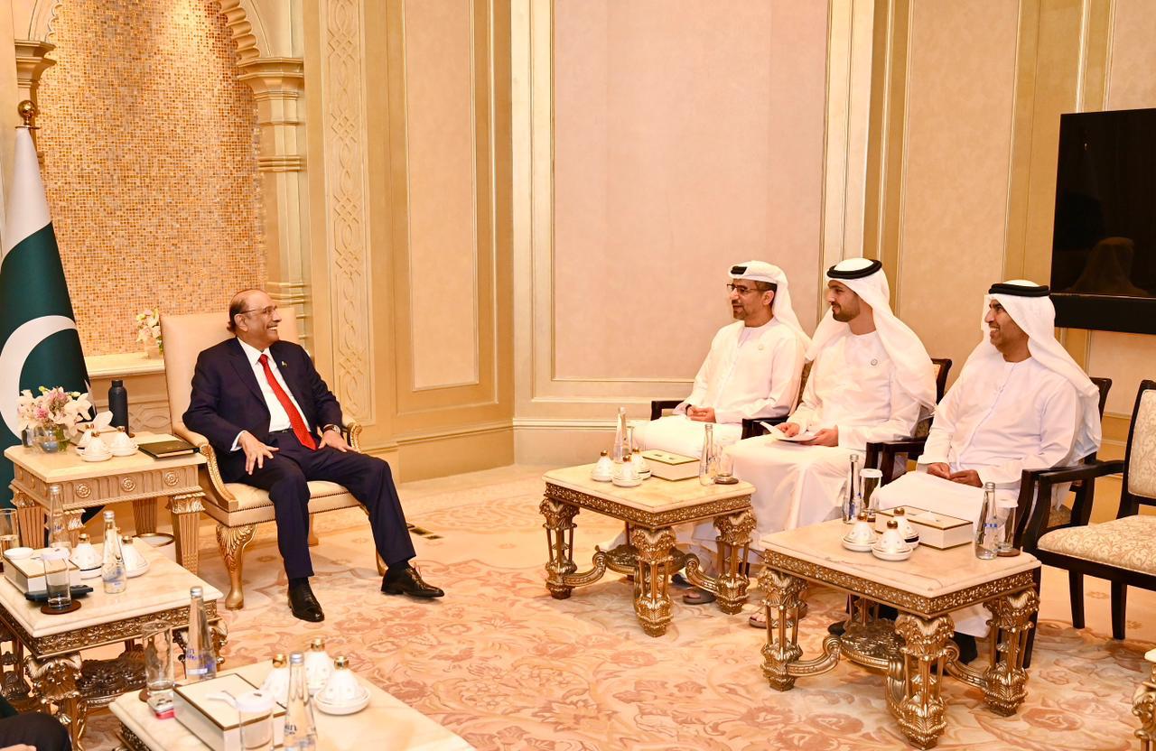 صدر زرداری سے ابوظبی پورٹس گروپ کی ملاقات، پاکستان میں بندرگاہی سرمایہ کاری بڑھانے پر اتفاق