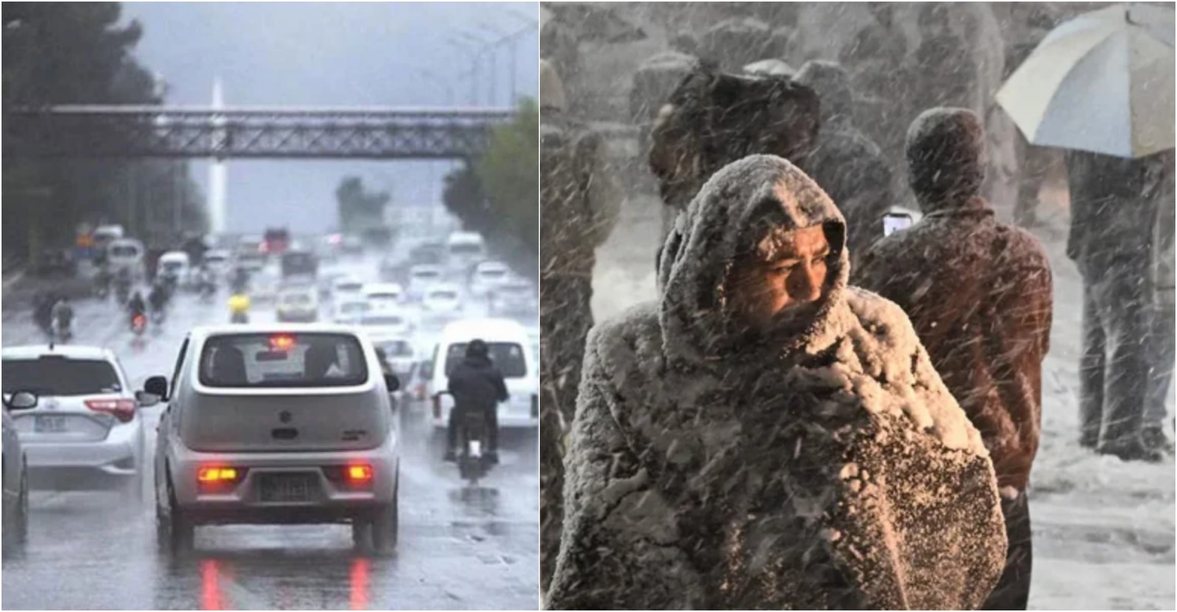 ملک بھر میں بارشیں، بالائی علاقوں میں برف باری سے سردی کی واپسی